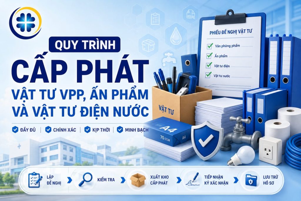 quy trình cấp phát vật tư